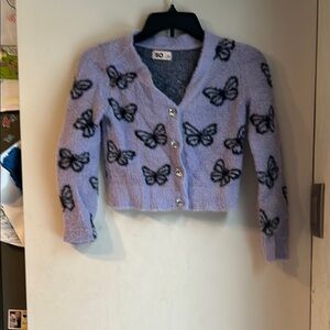 SO kids Purple Butterfly Sweater